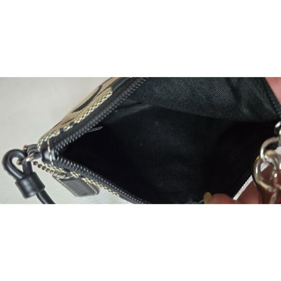 Coach Signature Brown & Tan Canvas Backpack F21928 with Coach Wristlet Beautiful - Picture 15 of 16